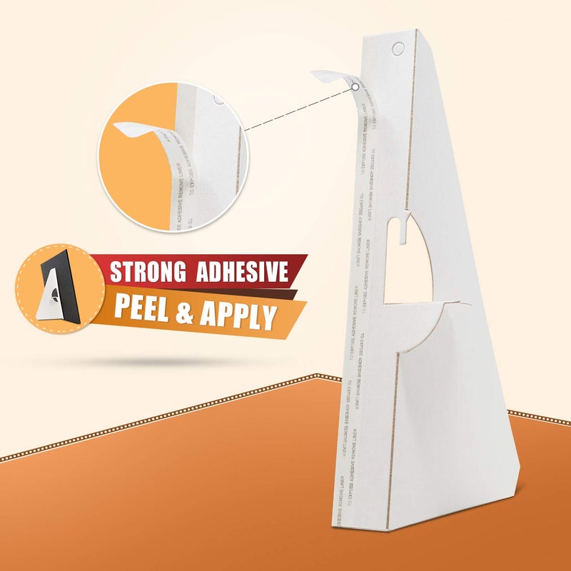 لينيكو مجموعة لاينكو من 25 قطعة من حوامل العرض الكرتونية مقاس 9 بوصات، حوامل عرض ذاتية اللصق، مناسبة للوحات الإعلانية، واللوحات القماشية، والصور الفوتوغرافية، والكتيبات، والملصقات، والأعمال الفنية والحرفية، باللون الأبيض - Image 3